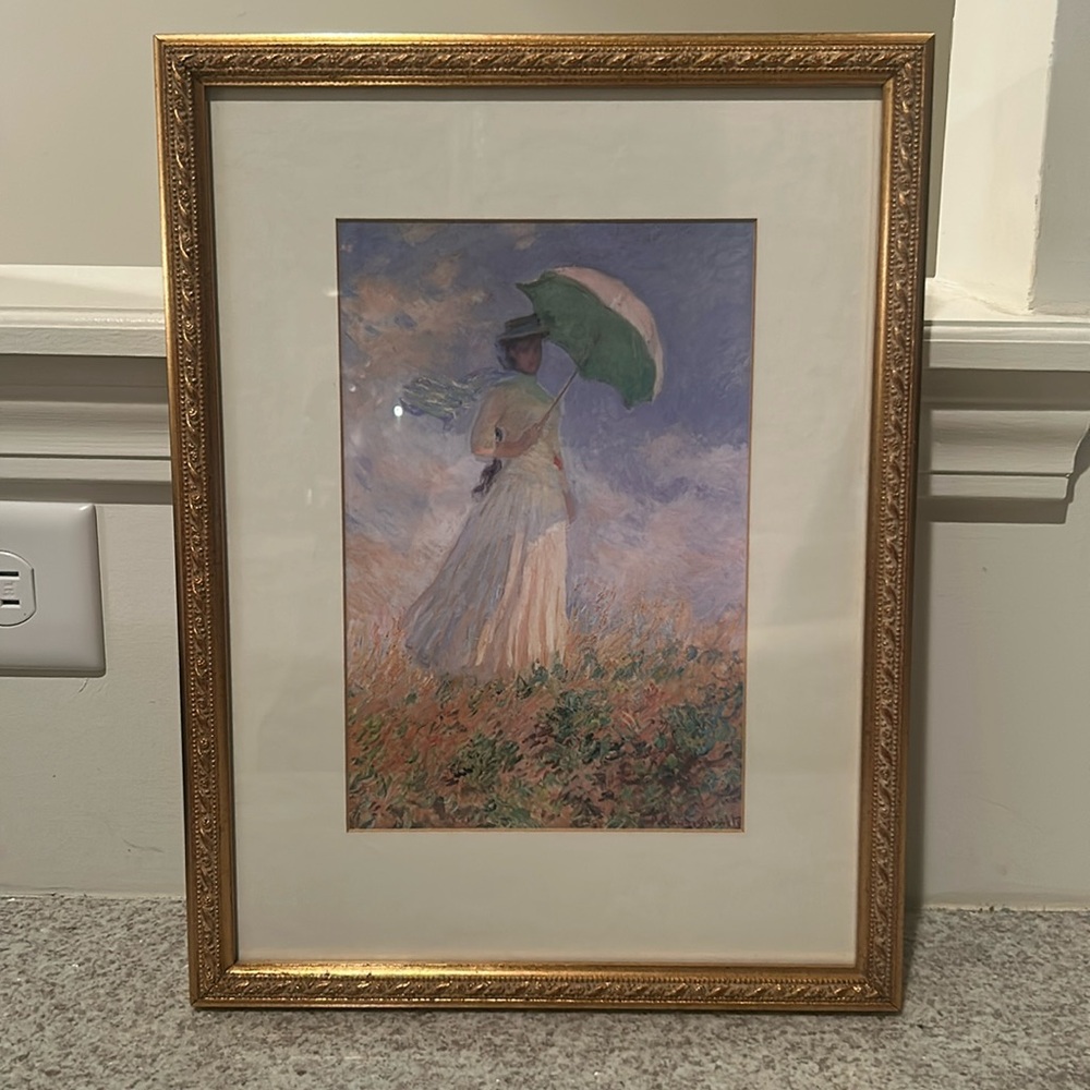 Beautifully framed Monet print/postcard from the Musee d’Orsay,